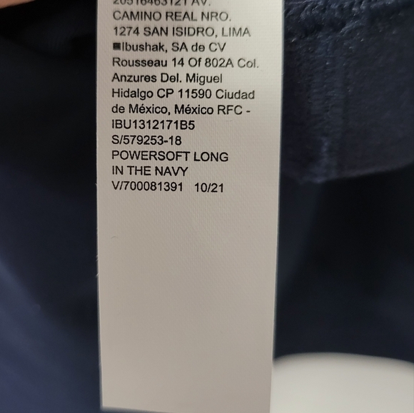 Old Navy PowerSoft Longline Sports Bra Crop top Navy Blue L - Picture 8 of 10